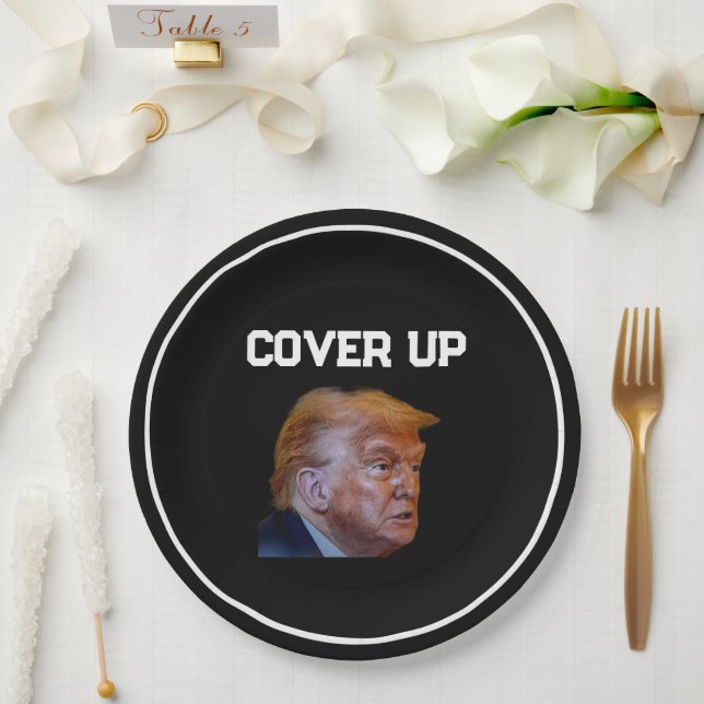 Assiette En Papier De Couverture De Trump (Mariage)