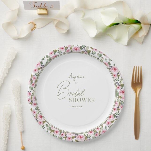 Assiette en papier de fête pour une baby shower de (Mariage)