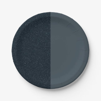 Assiette en papier de fête sur mesure Charcoal Duo