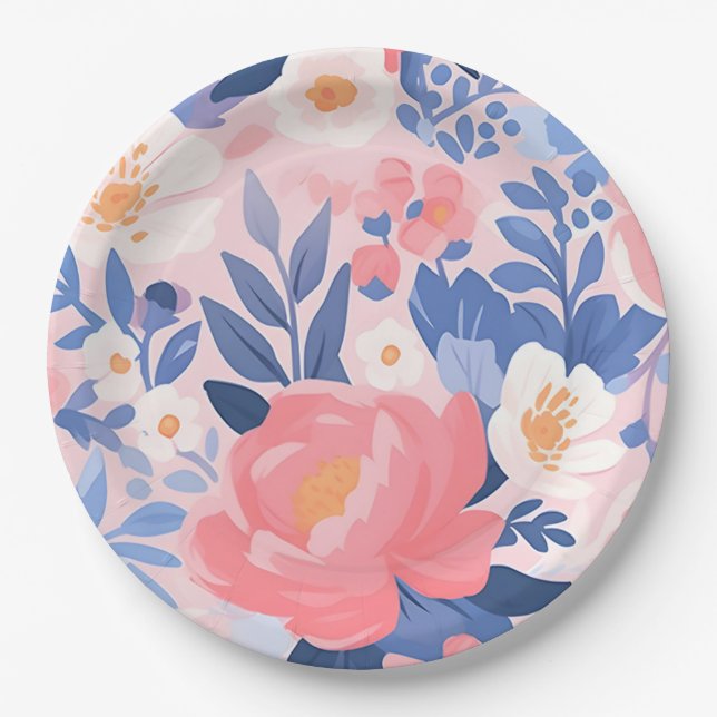Assiette en papier de la collection Petals & Picni (Devant)