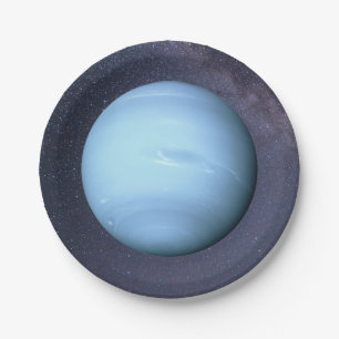 Assiette en papier de la planète Neptune