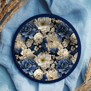 Assiette en papier de luxe Fleurie Ivoire Blanc Ma