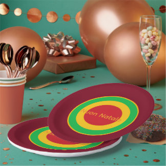 Assiette en papier de Noël italienne