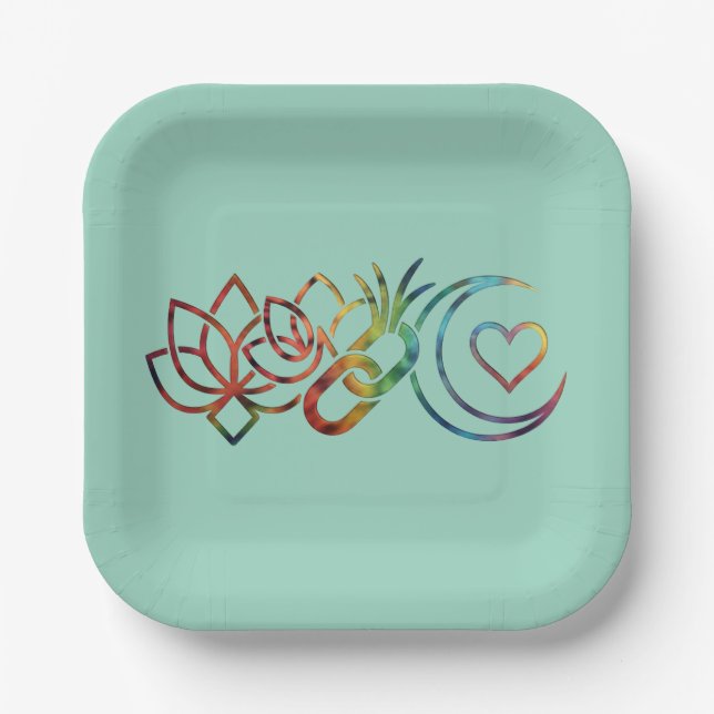 Assiette en papier décorée (Recto)
