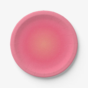 Assiette en papier dégradé rose élégant