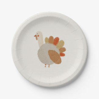 Assiette en papier Dindon - Décoration de table de