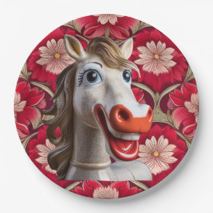 Assiette en papier en céramique en forme de cheval