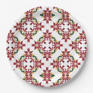 assiette en papier étoile de noël