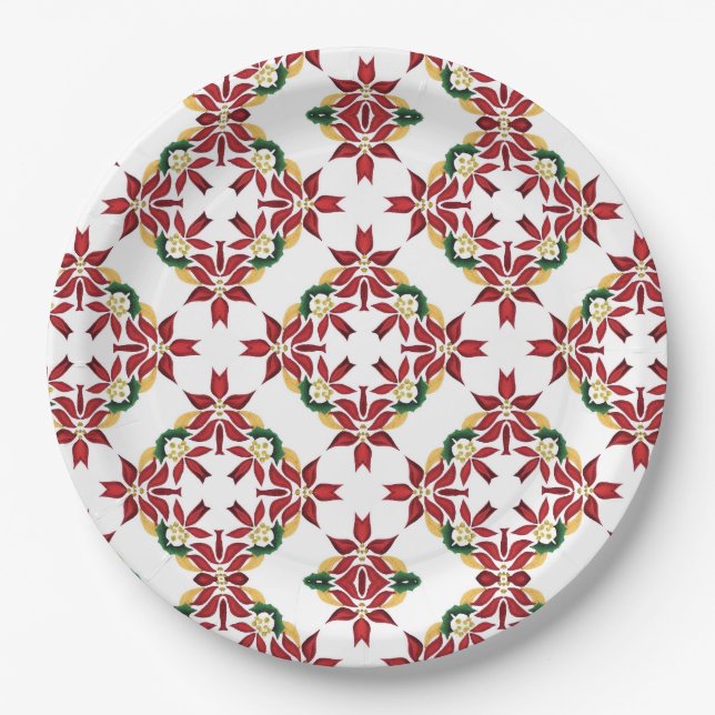 assiette en papier étoile de noël (Devant)