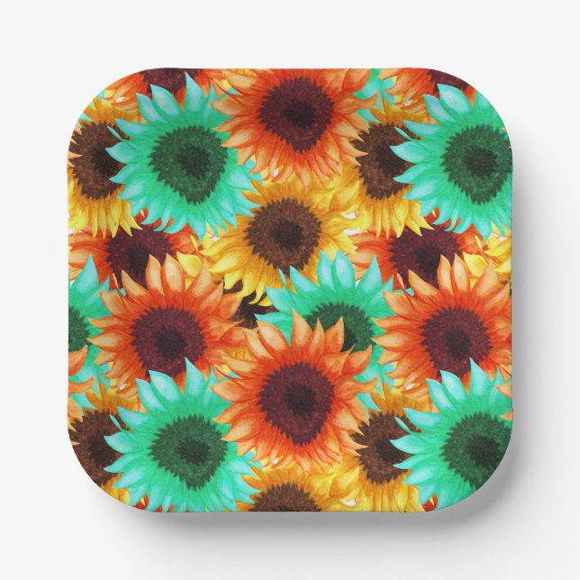 Assiette en papier Fleur  (Recto)