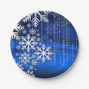 Assiette en papier Flocon de neige