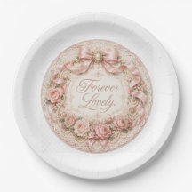 Assiette en papier Forever Lovely