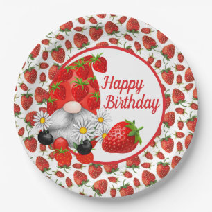 Assiette en papier Gnome Berry Happy