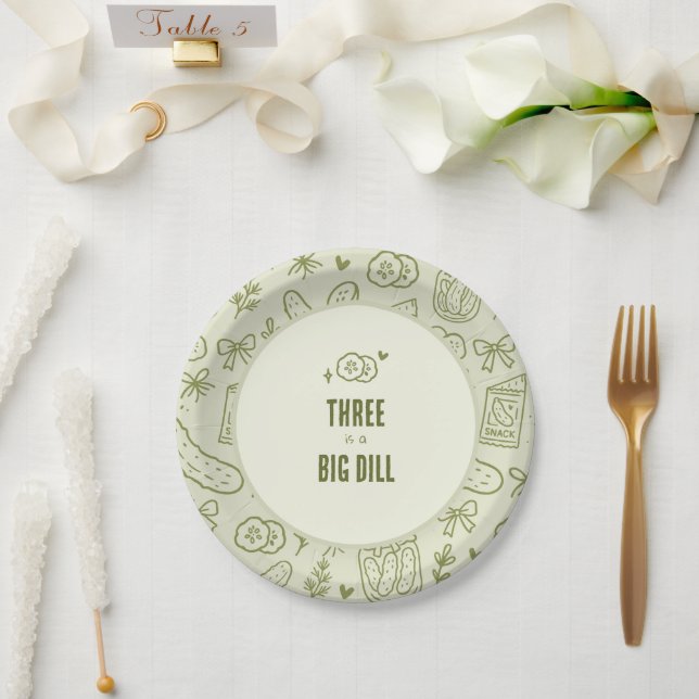 Assiette en papier Gros Cornichon (Mariage)