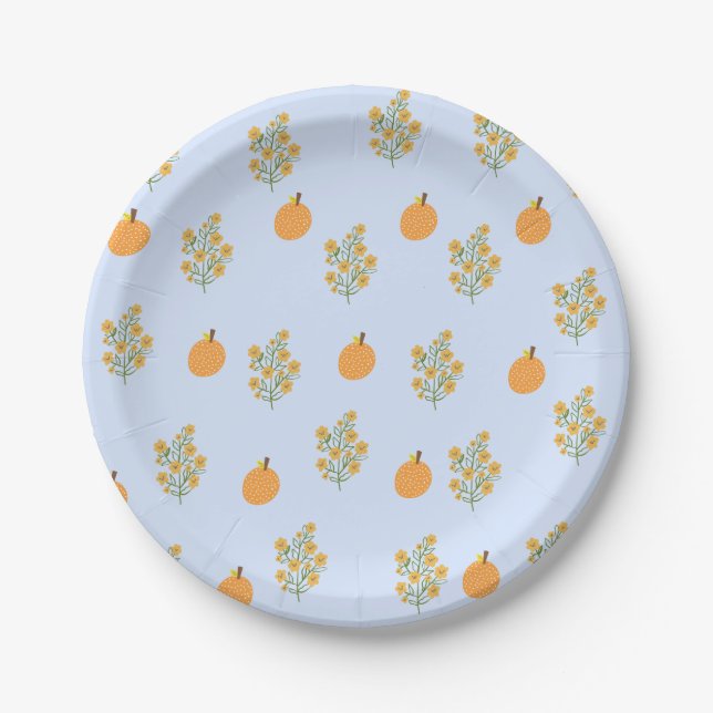 Assiette en papier inspirée des agrumes (Devant)