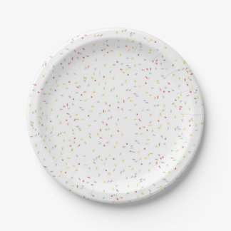 Assiette en papier jetable Confetti Sprinkable