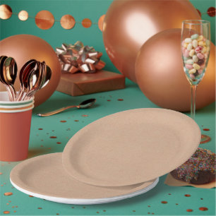 Assiette en papier jetable Rustic Kraft 9"