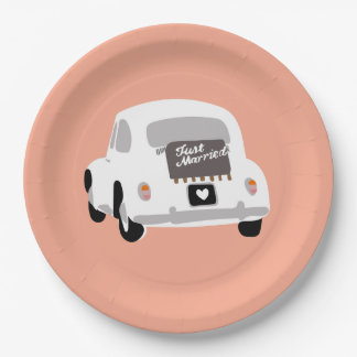 Assiette en papier Jeune marié