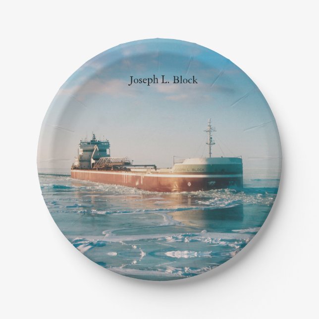 assiette en papier Joseph L. Block (Devant)