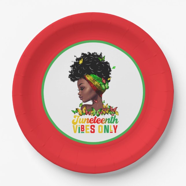 Assiette en papier Juneteenth (Devant)