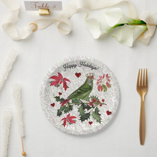 Assiette en papier King Bird (Mariage)