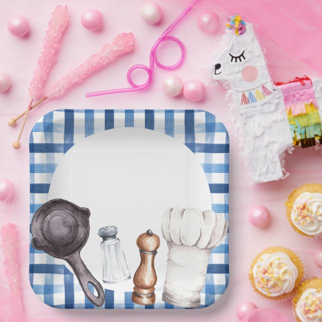 Assiette en Papier Kitchen Party Pinch of Love (Fête)