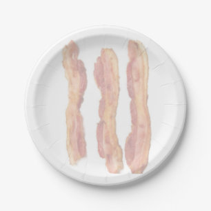 Assiette en Papier Lanières de Bacon