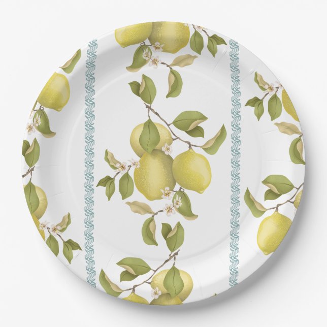 Assiette en papier Lemon Dance (Devant)