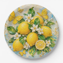Assiette en papier Lemon Design