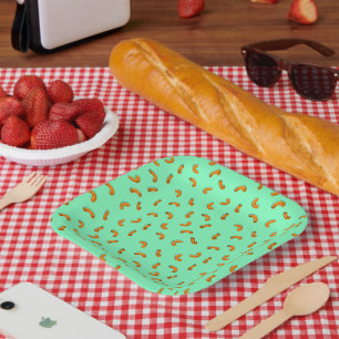 Assiette en papier macaroni au fromage
