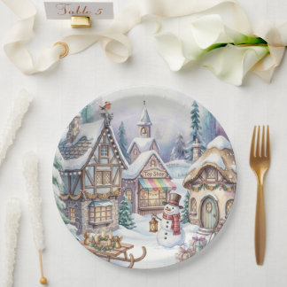 Assiette en papier Magical Winter World