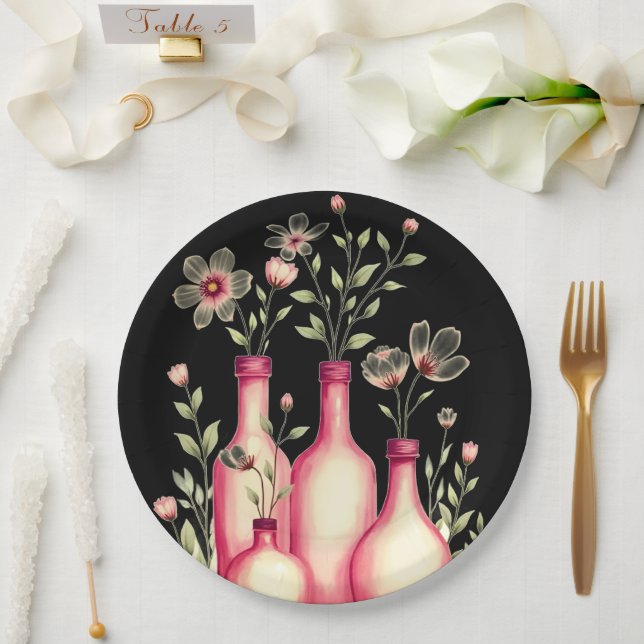 Assiette en papier mandala or (Mariage)