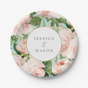 Assiette en papier Mariage Shabby Chic