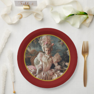 Assiette en papier Marie Antoinette