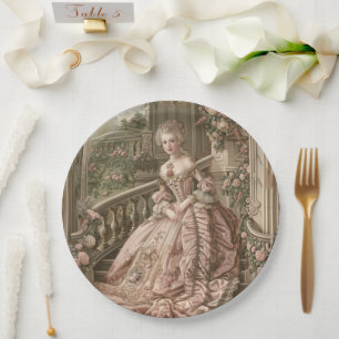 Assiette en papier Marie Antoinette