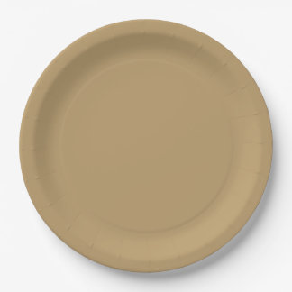 Assiette en papier marron neutre