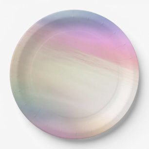 Assiette en papier Pastels Brosse