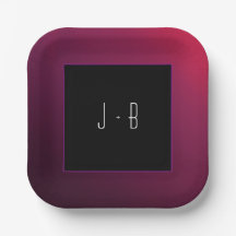 Assiette en papier personnalisable minimaliste Ber