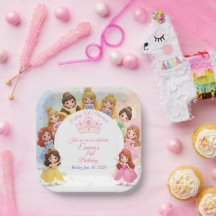 Assiette en papier personnalisable pour l'annivers