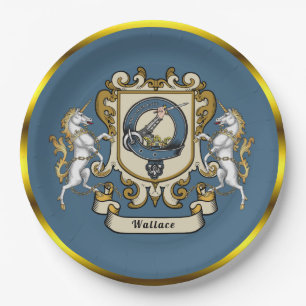 Assiette en papier personnalisée Badge du clan Wal