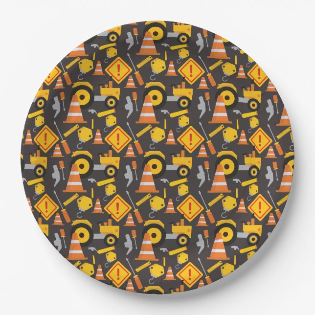 Assiette en papier plate pour fête d'anniversaire  (Devant)