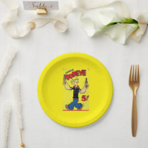 Assiette en papier Popeye
