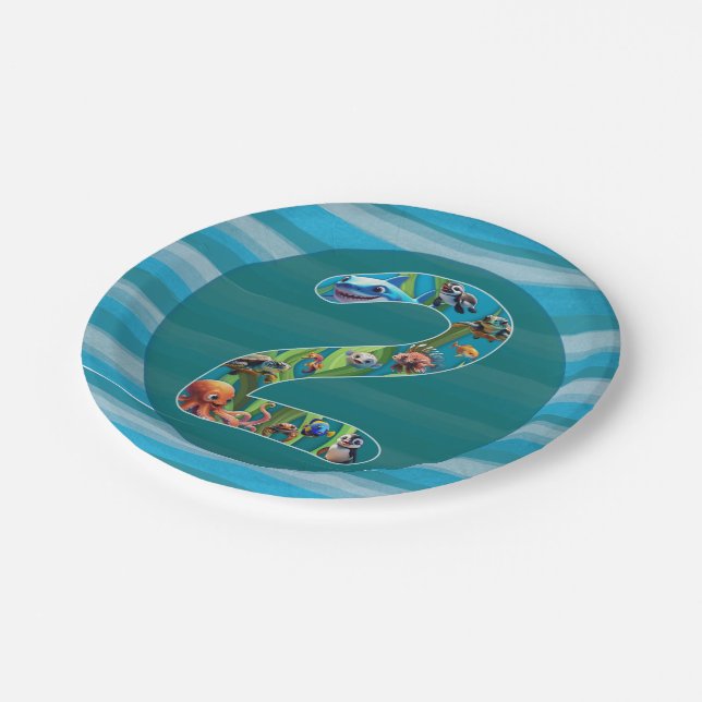 Assiette en papier pour 2e anniversaire (Angle)