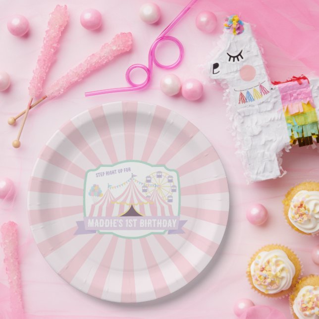 Assiette en papier pour anniversaire Carnaval Past (Fête)