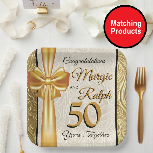Assiette en papier pour anniversaire de mariage do (Créateur téléchargé)