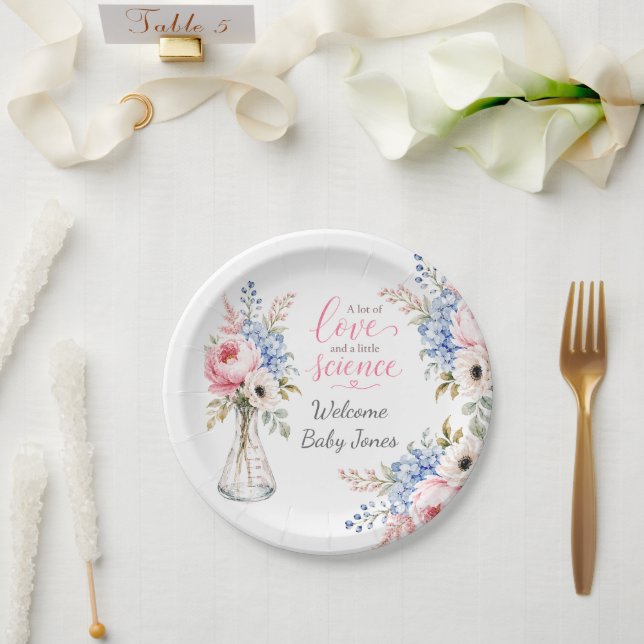 Assiette en papier pour Baby Shower : Faits sailla (Mariage)