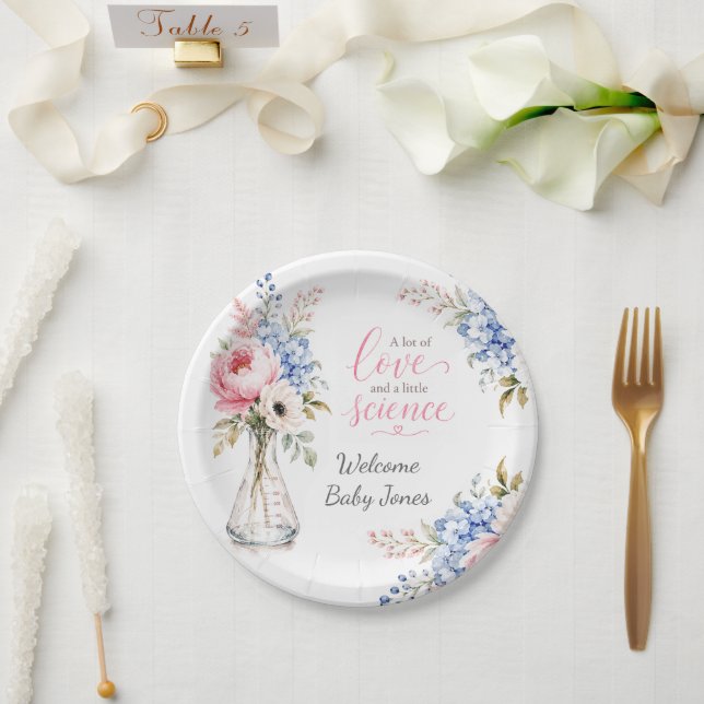 Assiette en papier pour Baby Shower : Faits sailla (Mariage)