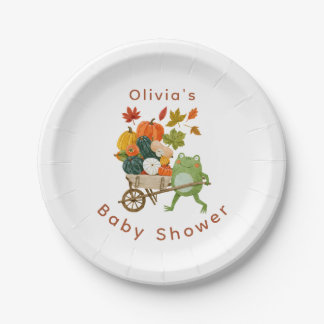 Assiette en papier pour Baby Shower Little Pumpkin