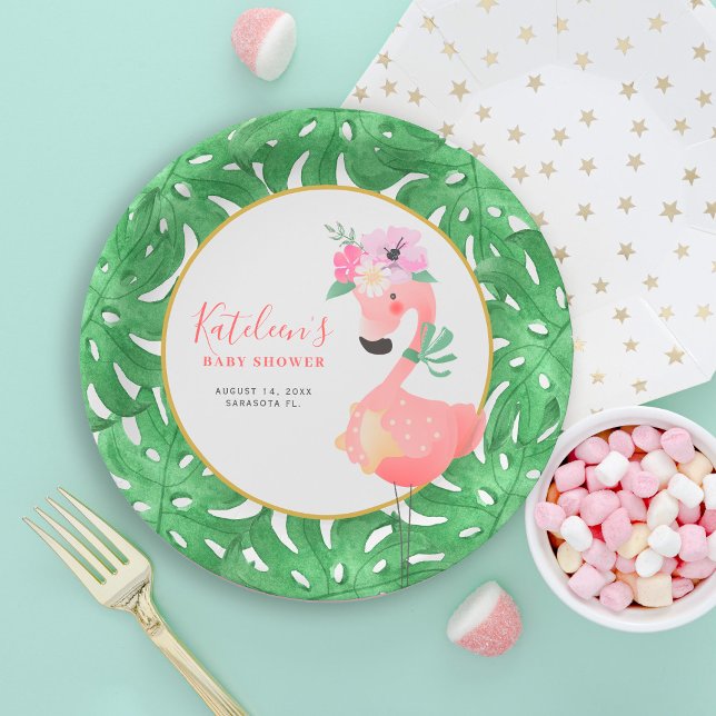 Assiette en papier pour baby shower sur le thème d (Créateur téléchargé)