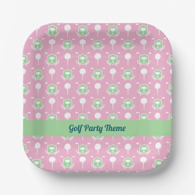 Assiette en papier pour célébration de golf (Recto)